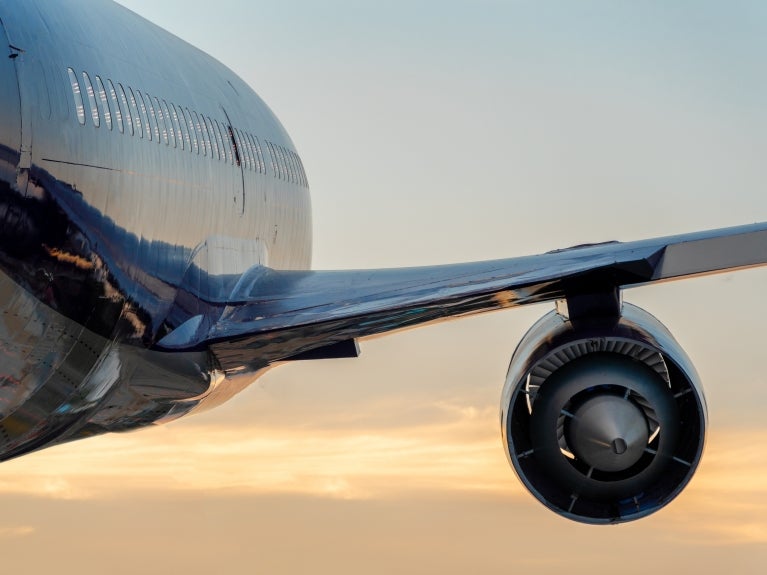 image of airplane in the air