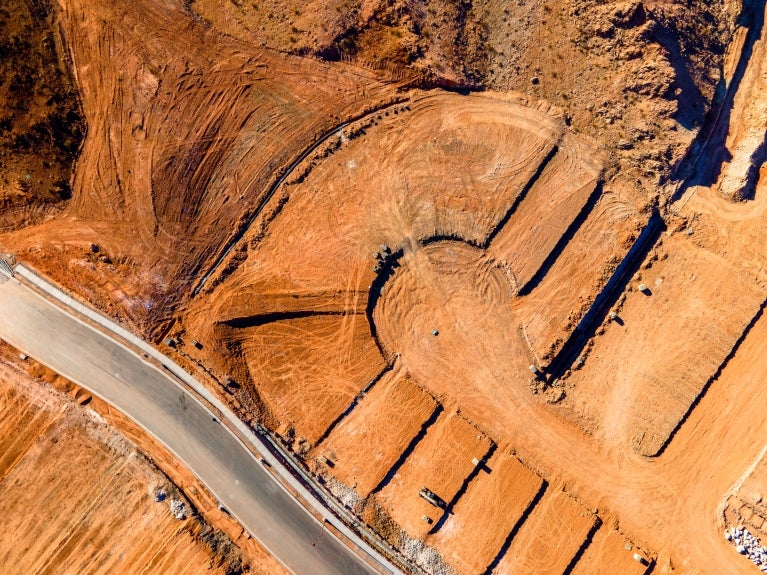 Land Development, birds eye view of open land