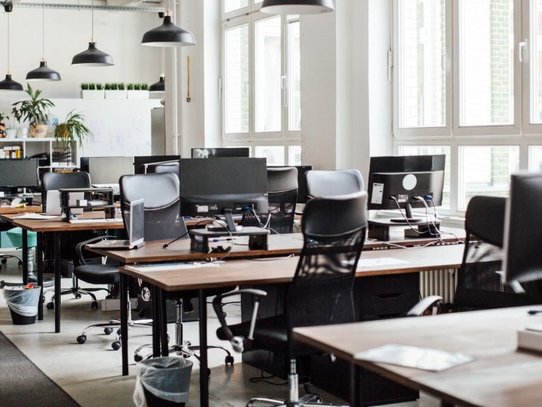 Office with Desks and Computers