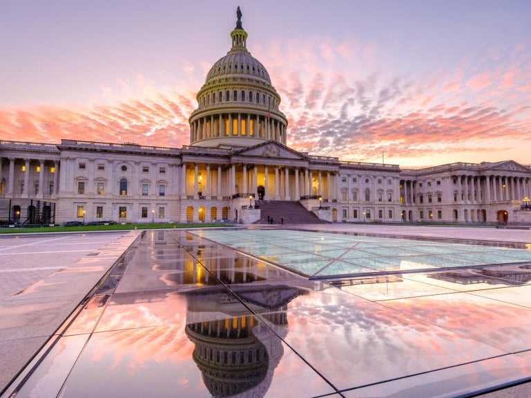 U.S. Capitol at sunset