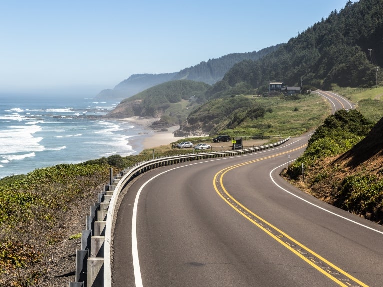 coastal highway on sunny day