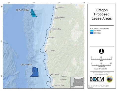 Oregon Proposed Lease Areas