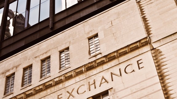 Securities Litigation practice image, stock exchange building 