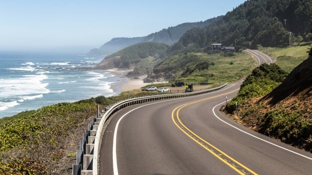 coastal highway on sunny day