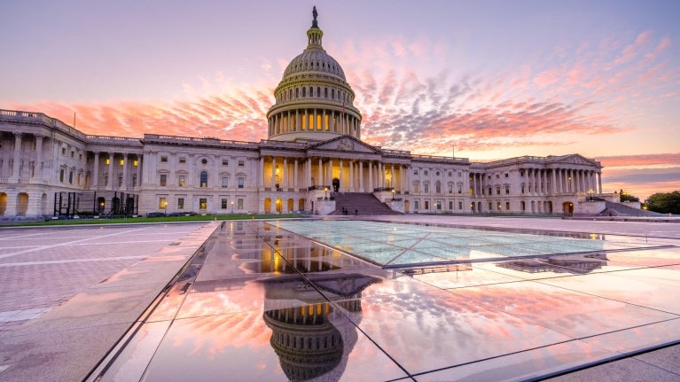 U.S. Capitol at sunset